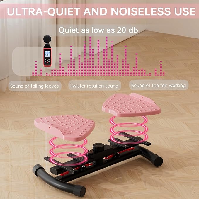 Waist Twister, Ab Twister Board 440 lbs Weight Capacity, Ab Machine for Slim Waist and Core, Workout Equipment with Smart LED Digital Display Track Time, Reps, Calories