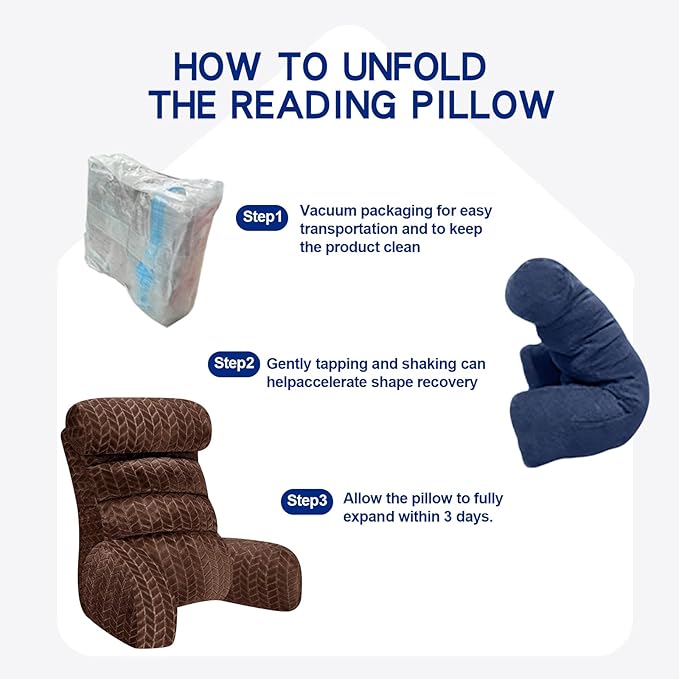Back Pillow for Bed Sitting Up, Reading Pillow, Extra Large Arm Pillows for Adults for Back Support,Bed Pillow for Sitting up for Watching TV/Gaming/Relaxing