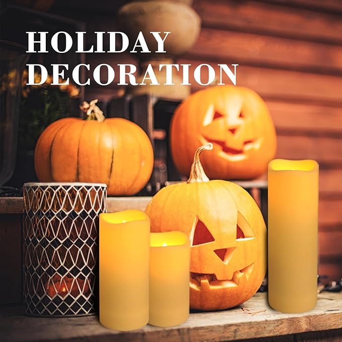 12-Pack LED Flameless Candles with Remote Control - Battery Operated, Timer, Dimmable, 3D Flame Flickering , Perfect for Halloween Christmas Parties,Wedding,Home Decor ,Gift and Special Occasions