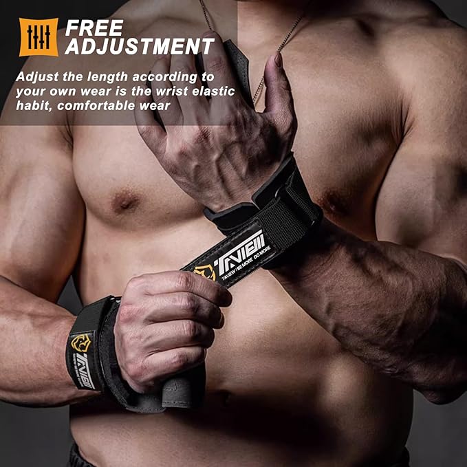 Wrist Straps for Weightlifting for Maximum Grip Support - Lifting Deadlift Strap & Weight Lifting Grips Gloves for Working Out Pull Up Deadlifting & Shrugs