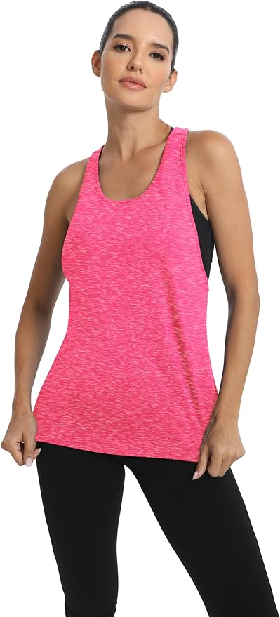 ICTIVE Workout Tops for Women Sleeveless Open Back Muscle Racerback Exercise Tank Shirts