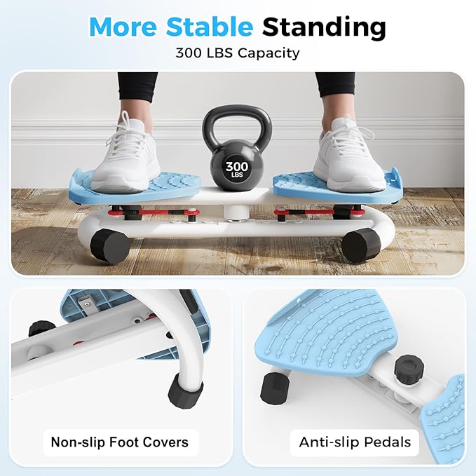 Ab Twister Board, Waist Twisting Machine for Exercise, Waist Trainer for Core Abs Exercise, Home Gym Workout Equipment for Women, Noiseless, 300 lbs Capacity