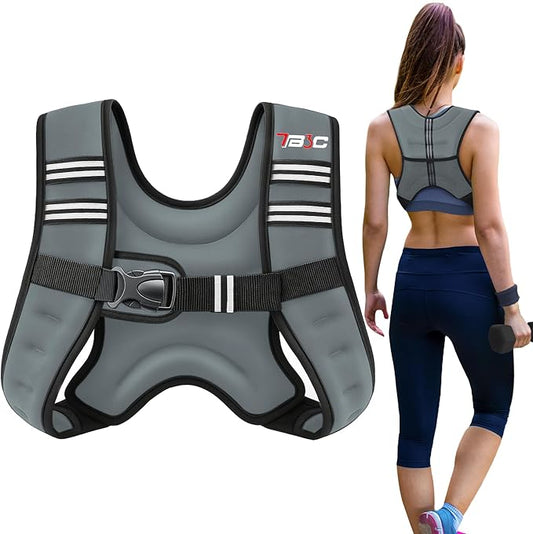 Weighted Vest Woman - 6lb/8lb/12lb/16lb/20lb/25lb/30lb Womens Weight Vest for Walking, Strength Training Weight Vests for Men, Reflective Stripe Fitness Vest for Workout Running Jogging