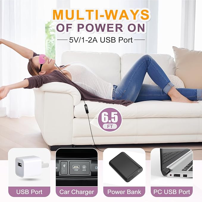 Heated Eye Mask for Dry Eyes USB Electric Warm Eye Compress Heat Eye Masks with Temperature&Timer Control, Eye Heating Pad for Dry Eyes, Stye Treatment, Chalazion, Blepharitis, MGD, Puffy