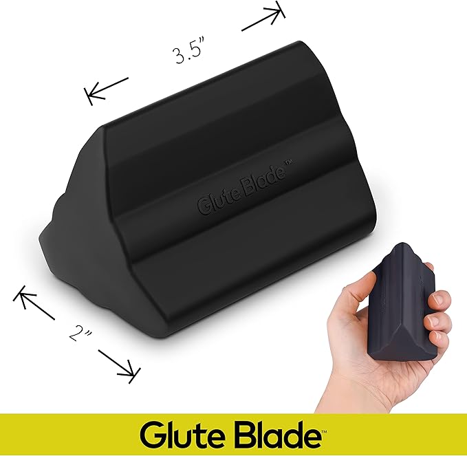 Piriformis Massage Roller, Targeted Trigger Point Massager Tool for Hip, Leg, Lower Back, Muscle Knot Release and Sciatica, 3 Different Heads, Hard Density