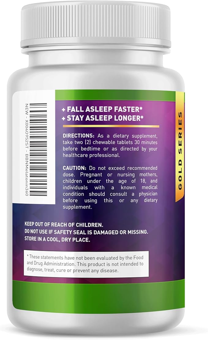 Built by Nature Melatonin 10 mg – Fast Dissolve Berry Tablets – Extra Strength Drug Free Sleep Support – Non-GMO, Vegan – Naturally Flavored and Sweetened – 360 Chewable Tablets