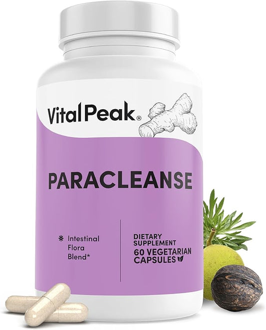 Gut Cleanse & Digestive Health Supplements - with Olive Leaf Extract, Papaya, Turmeric, Black Walnut Hull, Sweet Wormwood & More - Vegetarian, Non GMO, Gluten Free - 60 Capsules