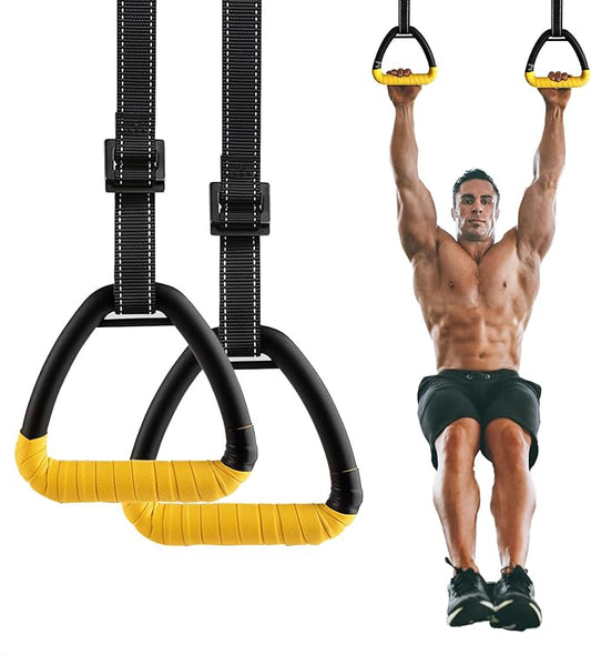Adult Rings, Fitness Rings Equipment, Pull-up Rings, Adult Home Fitness Rings no-Punch bar Lanyard for Training Workouts
