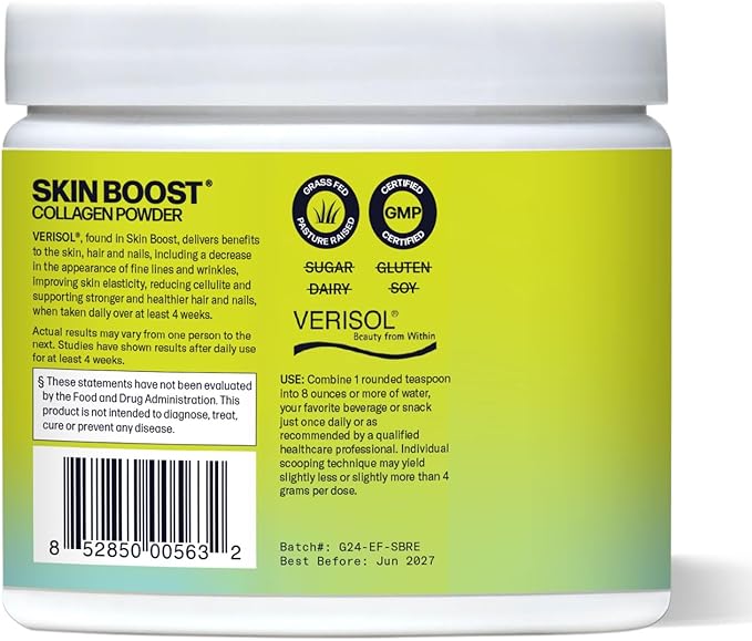 VERISOL Bioactive Hydrolyzed Collagen Peptides | Collagen Powder Supplement with Vitamin C for Skin, Hair & Nail Health | Skin Boost (Mixed Berry) [50-Serves]