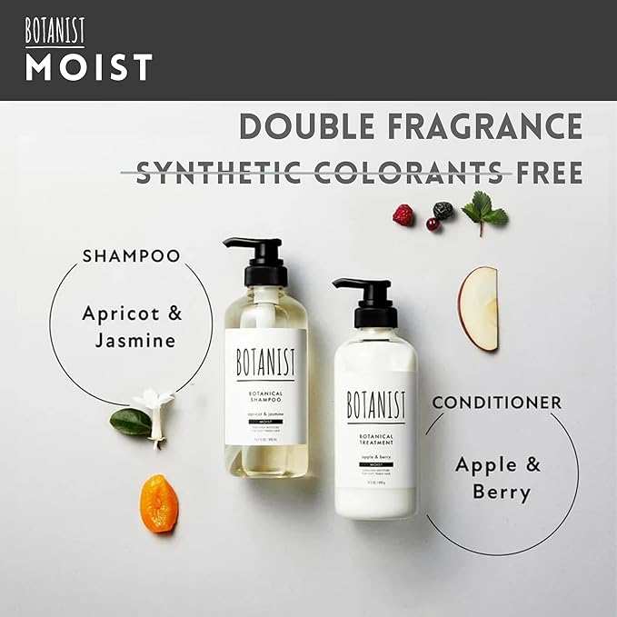 BOTANIST Keratin Shampoo and Conditioner Set for Women & Men, Argan Oil Shampoo & Conditioner with Collagen, Protein & Jojoba, Sulfate Free Natural Shampoo & Conditioner from Japan 31.7Fl Oz MOIST