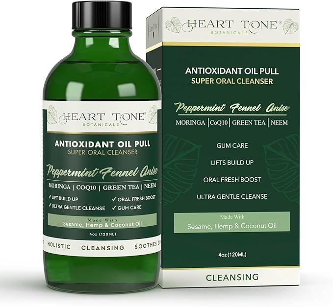 Complete Oral Wellness Duo – Living Crystal Hydroxyapatite Toothpaste & Antioxidant Oil Pulling Conditioner – Fluoride-Free, Natural, Enamel-Supporting, 18 Botanicals – Mint