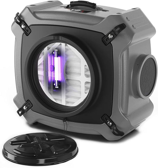 Abestorm Air Scrubber 4 Stage with UV-C Light, HEPA/Activated Carbon Filter, MERV-10 Filter, Industrial Commercial Air Scrubbers Negative Air Machine Cleaner, 550CFM Airflow, V2