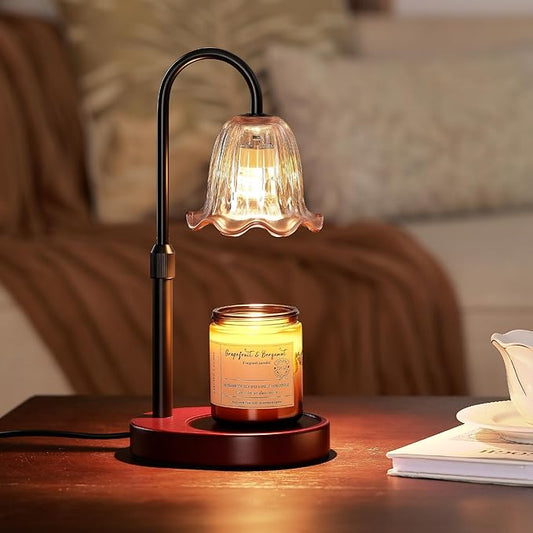 Dimmable Candle Wax Warmer, Homelist Candle Warmer Lamp with Timer for New Home, Mondern Warmers Flower Lamp, House Warming Gifts for Sister, Women, Mom, Girlfriend, Couple