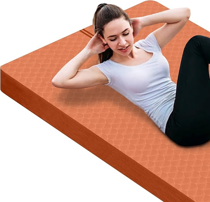 nuveti Large Exercise Mat - 15mm/20mm/30mm Thick Yoga Mat | Workout Mat for Fitness, Yoga, Pilates, Stretching & Floor Exercises for Women & Men with Free Carrying Bag