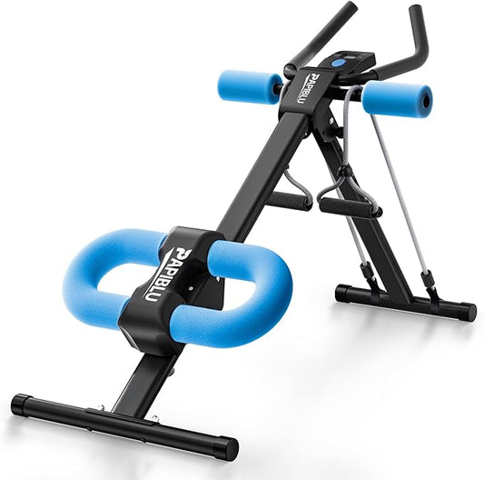 Abdominal Trainers - Adjustable Ab Trainer Machine, Foldable Abdominal Workout Equipment with Knee Protection - Home Gym Core Strength Trainer for Men & Women