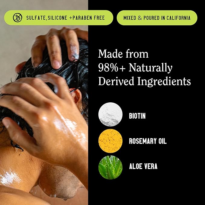 California Naturals Mens Re:GRO Conditioner for Hair Growth Support, Scalp Hair Care with Biotin, All Hair Types, Vegan, Natural, Cruelty Free, Silicone, Paraben & Sulfate Free, for Men, 20 fl oz