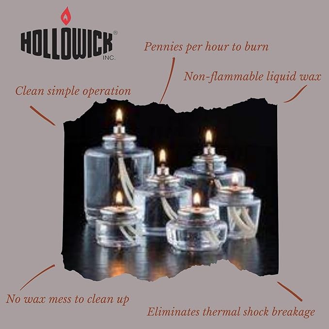Hollowick 22 Hour Highlight Disposable Liquid Candle - HD3622-HL (24/case) - NOT for Home Consumer USE