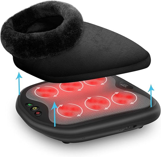 Snailax Shiatsu Foot Massager with Heat, Heated Electric Kneading Foot Massager Machine for Plantar Fasciitis, Removable Cover, Foot Warmer