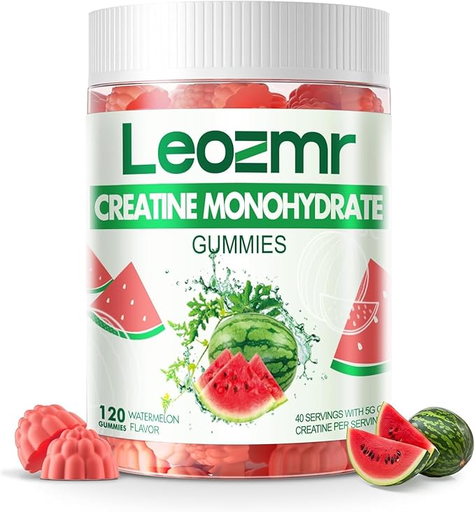 Creatine Monohydrate Gummies 5000mg for Men & Women, Watermelon 120 Gummies