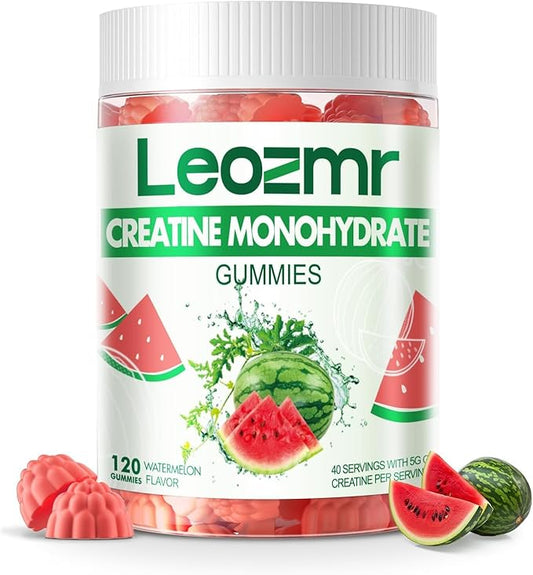 Creatine Monohydrate Gummies 5000mg for Men & Women, Watermelon 120 Gummies