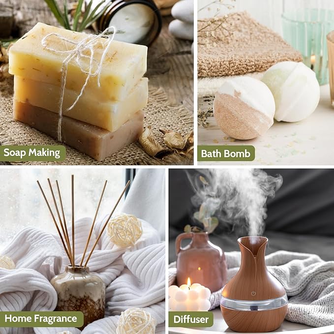 Essential Oil Set, Earthy Scents Fragrance Oil Essential Oils for Diffuser Oil Scents | Peppermint, Frankincense, Vanilla, Helichrysum, Neroli, Tobacco Vanilla Scented Oils, 6x10ml