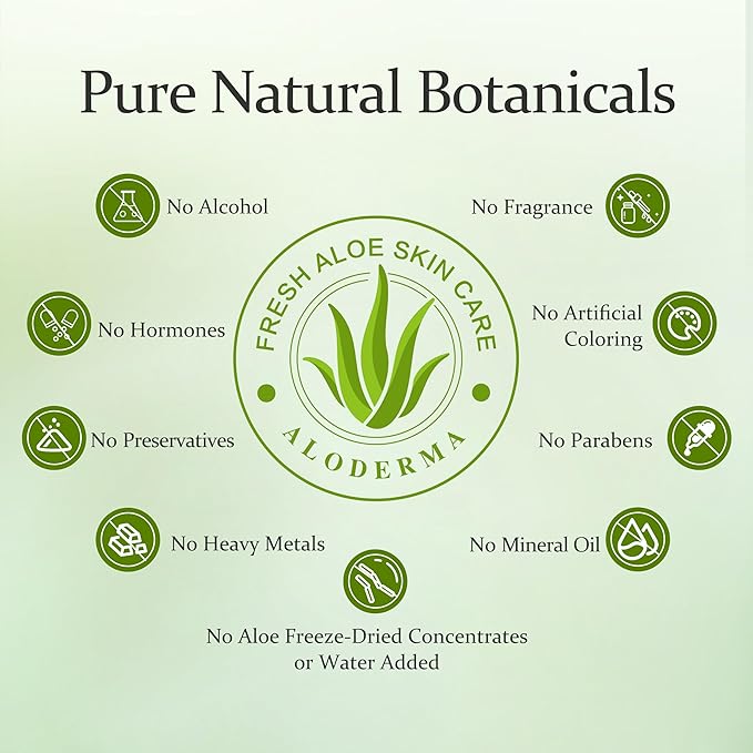 Aloderma Hydrating Face Cream for Dry Skin Made with 65% Organic Aloe Vera - Natural Hydration with Hyaluronic Acid & Arginine - Nourishing Aloe Vera Face Cream - Moisturizing Dry Skin Cream, 1.7oz