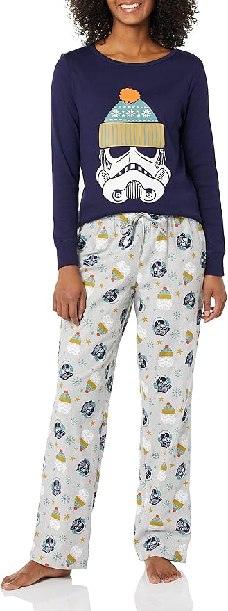 Amazon Essentials Disney | Marvel | Star Wars Women's Flannel Pajama Sleep Sets