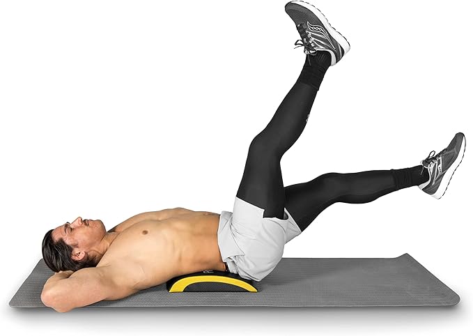ProsourceFit Abdominal AB Mat 15" x 12" High Density Core Trainer, Black/Yellow