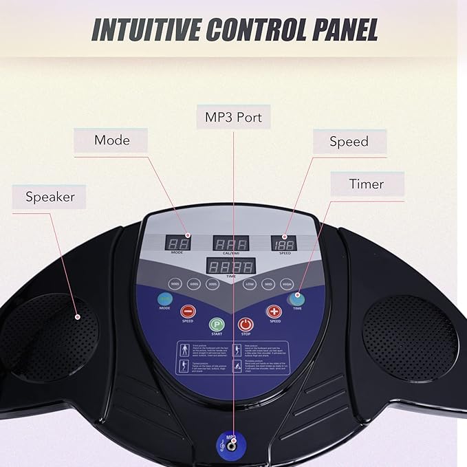 2000W Whole Body Vibration Platform Exercise Machine with MP3 Player (180 Speed Levels Platform)