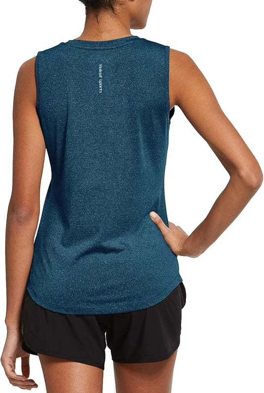 baleaf Workout Tank Tops for Women Sleeveless Running Athletic Loose Fit Yoga Tops Active Shirts Sports Gym Exercise