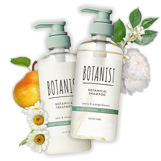 BOTANIST Hair Thickening Shampoo and Conditioner, Curly Hair Shampoo and Conditioner Set for Women & Men with Keratin, Collagen, Honey& Jojoba, Volumizing Shampoo from Japan 31.7 Fl Oz BOUNCY VOLUME