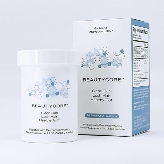 Supplement – Supports Collagen Production, Hair, Skin & Nails - 20 Billion CFU Probiotics - All in 1 Acid Resistant Veggie Capsule - Gut Health, Microbiome, Fermented Vitamins - for Women