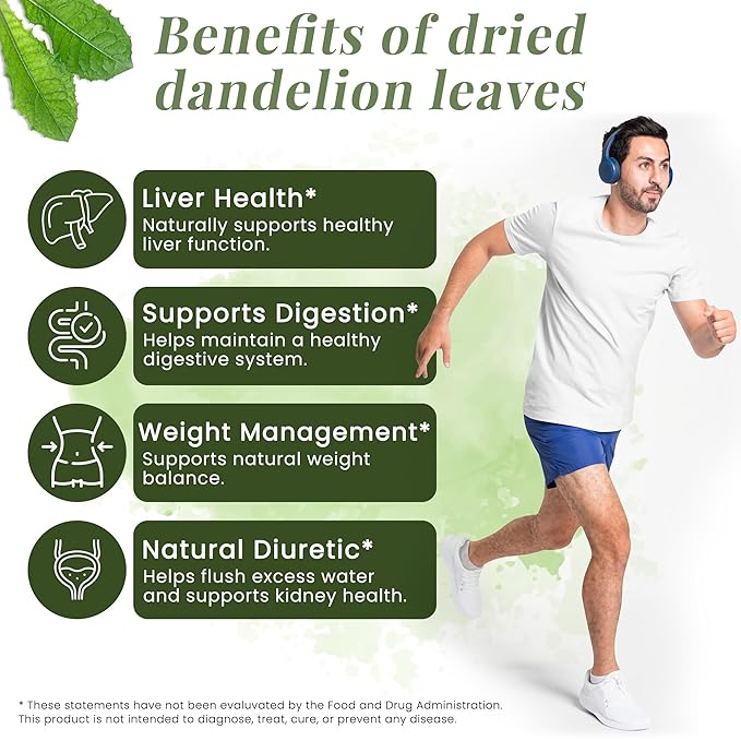 Dandelion Leaves 1 LB, 100% Natural & Pure, Ideal for Dandelion Tea, Herbal Blends & Wellness Uses, 1 LB Bulk Pack, Resealable Bag for Freshness - By Yogi’s Gift®