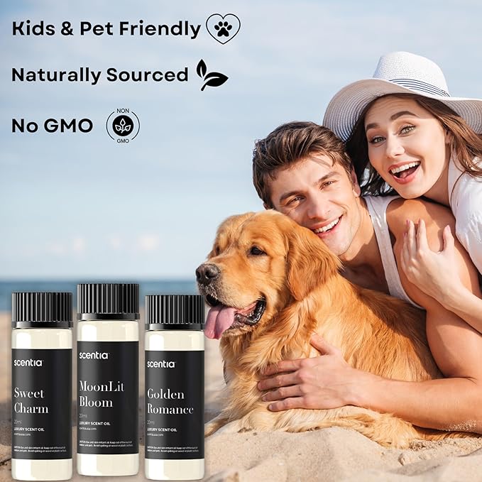 Love Collection Fragrance Oil Set – Essential Oil Blends for Diffusers, Candles & Soaps – Jasmine, Rose, Citrus, Amber & Musk – Made in USA, Phthalate-Free – Holiday Gift Set 3×20ml (2.03 fl oz)