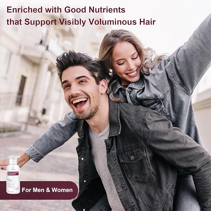 Hair Growth Shampoo for Thinning Hair: Advanced Biotin and Rosemary Shampoo with Rice Water for Women and Men Hair Loss - Herbal Essences Promotes Hair Root Activator, 10.5 Fl Oz