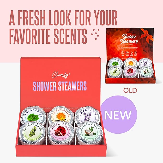 Cleverfy Shower Steamers Aromatherapy – Stocking Stuffers for Women, Teens and Wife – Christmas Gifts for Women and Teen Girls – White Elephant Gifts for Adults – 6 Tablets