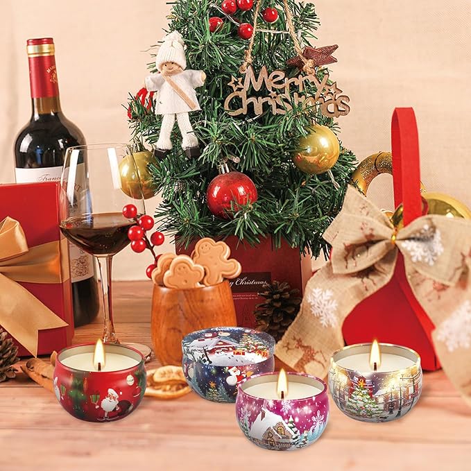 16Pack Christmas Scented Candles Gift- Aromatherapy Candle-Soy Wax-Long Lasting Burn time, Christmas Thanksgiving Gifts for Women，Home Decor