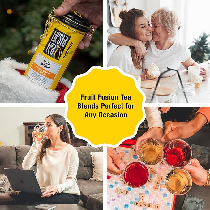 Tiesta Tea Maui Mango, Loose Leaf, Mango Pineapple Herbal Tea, Premium Non-Caffeinated Fruit Blend, Makes Hot or Iced & Brews Up to 50 Cups, 5.5 Ounce Refillable Tin