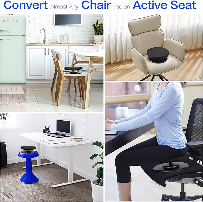 Balance Active Seat Posture Core Trainer | Improve Posture & Stability, Increase Back Muscle Strength While Sitting in Your Chair, Portable Exercise | Perfect Addition to Your Chair or Seating Setup