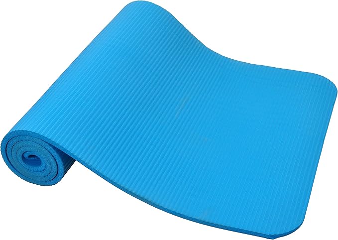 Fitvids 1/2-Inch Extra Thick High Density Anti-Tear Exercise Yoga Mat with Knee Pad and Carrying Strap, Multiple Colors