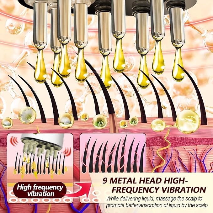Minoxidil Applicator, Hair Oiling Applicator, Root Comb Applicator，Scalp Oil Dispenser, 2-in-1 Hair Growth Oil Applicator and Scalp Massager for Hair Treatment and Growth