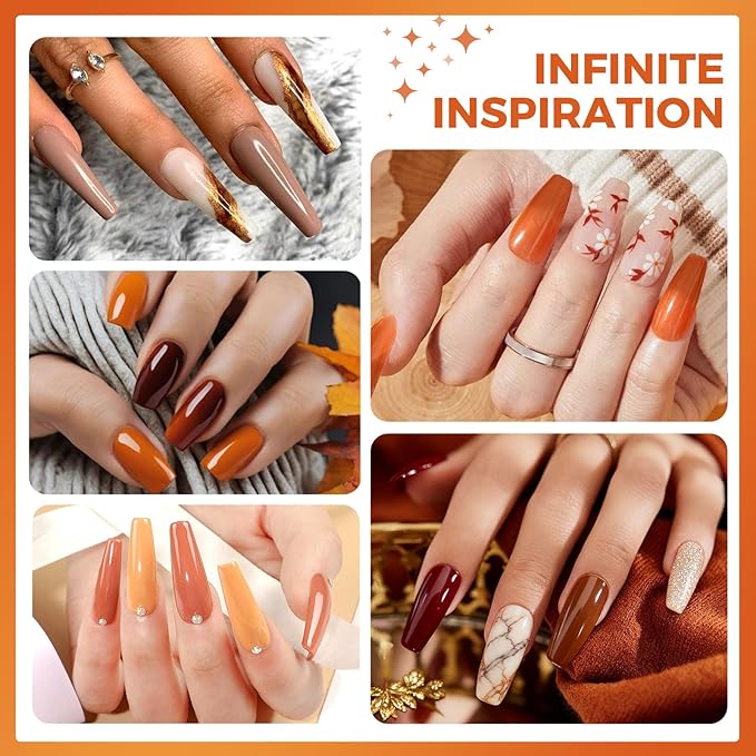 6 Colors Pat Painting Gel Polish Kit for Nails, Ombre Gradient Fall Winter Gel Nail Polish with 30PCS Sponge Applicators & Grabbing Pen,Nail Art for DIY French Manicure at Home