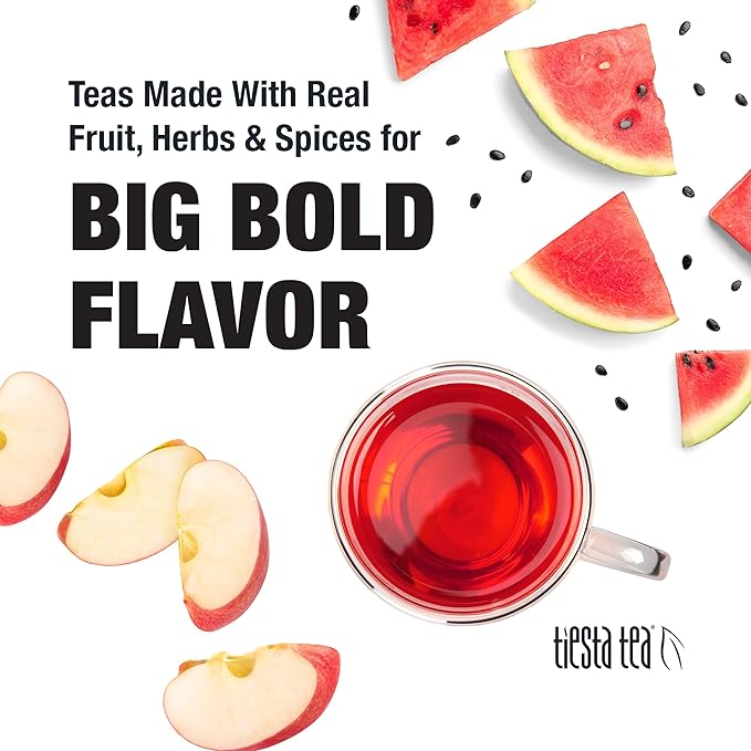 Tiesta Tea - Chunky Watermelon, Loose Leaf, Sweet Watermelon Herbal Tea, Premium Non-Caffeinated Blend, Make Hot or Iced, Brews Up to 25 Cups, 2 Ounce Resealable Pouch