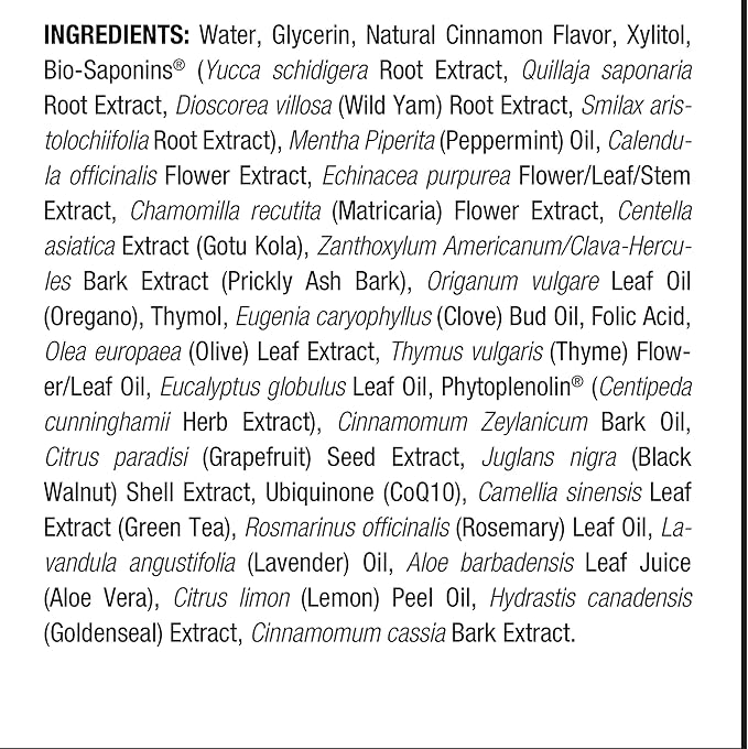 Nature's Answer PerioBrite Alcohol-Free Mouthwash, Cinnamon, 16-Fluid Ounce | Whitens Teeth | Freshens Breath | Removes Plaque | Minimizes Dry Mouth (Pack of 1)