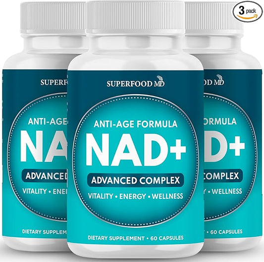 NAD+ Supplement - Liposomal + Resveratrol for Women & Men, Astaxanthin, CoQ10, Alpha Lipoic Acid, Green Tea, Urolithin - 180 Capsules