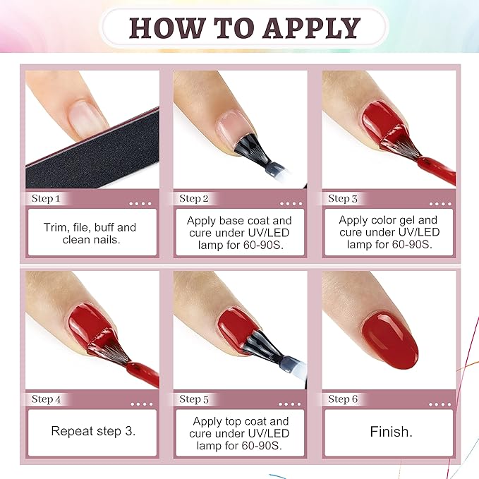 JODSONE 36 PCS Gel Nail Polish Set-32 Colors Gel Polish Kit Base Coat Glossy Matte and Glitter Top Coat Nail Polish Set Green Blue Red Pink Collection Gifts for Women