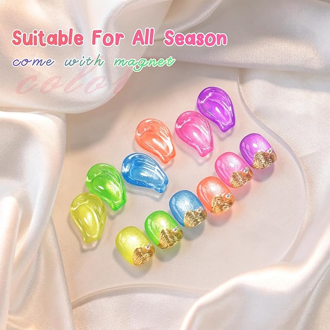 Double Rhythm 6 Colors Cat Eye Gel Polish Set Shimmer Glitter with Magnet Holographic Reflective Magnetic UV Nail Art Kit (6-Kit-53)