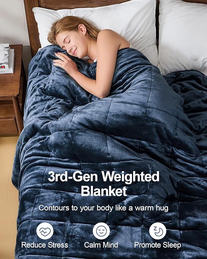 Super Fuzzy Soft Sherpa Fleece Weighted Blanket, 20 lbs Dual Sided Fluffy Heavy Weighted Blankets for Adults - No Bunching with Double Layers of Soft Inner Lining (60"x 80", 20 Pounds)