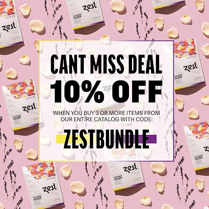 Zest Sleep Tea - 2mg Melatonin Tea for Sleep - Chamomile Lavender Herbal Blend - 15Ct Pack - Calming & Relaxing Ingredients for a Perfectly Sleepy Bedtime