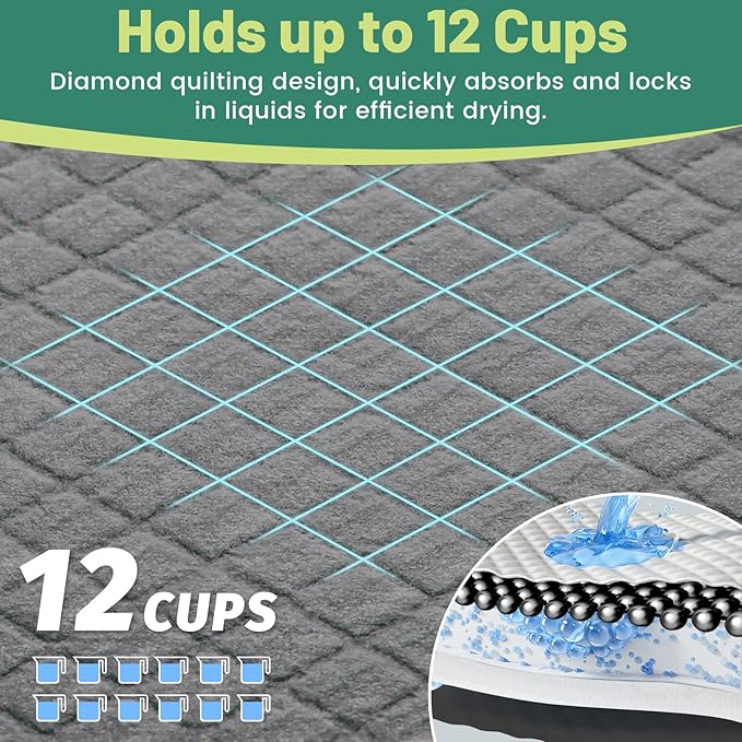 Gimars XL 28"x34" 6-Layer Ultra Abolsorbent Charcoal Pee Pads for Dogs, Leak-Proof Carbon Dog Puppy Pads, Odor-Control & Quick Dry Dog Training Pads 30 Counts